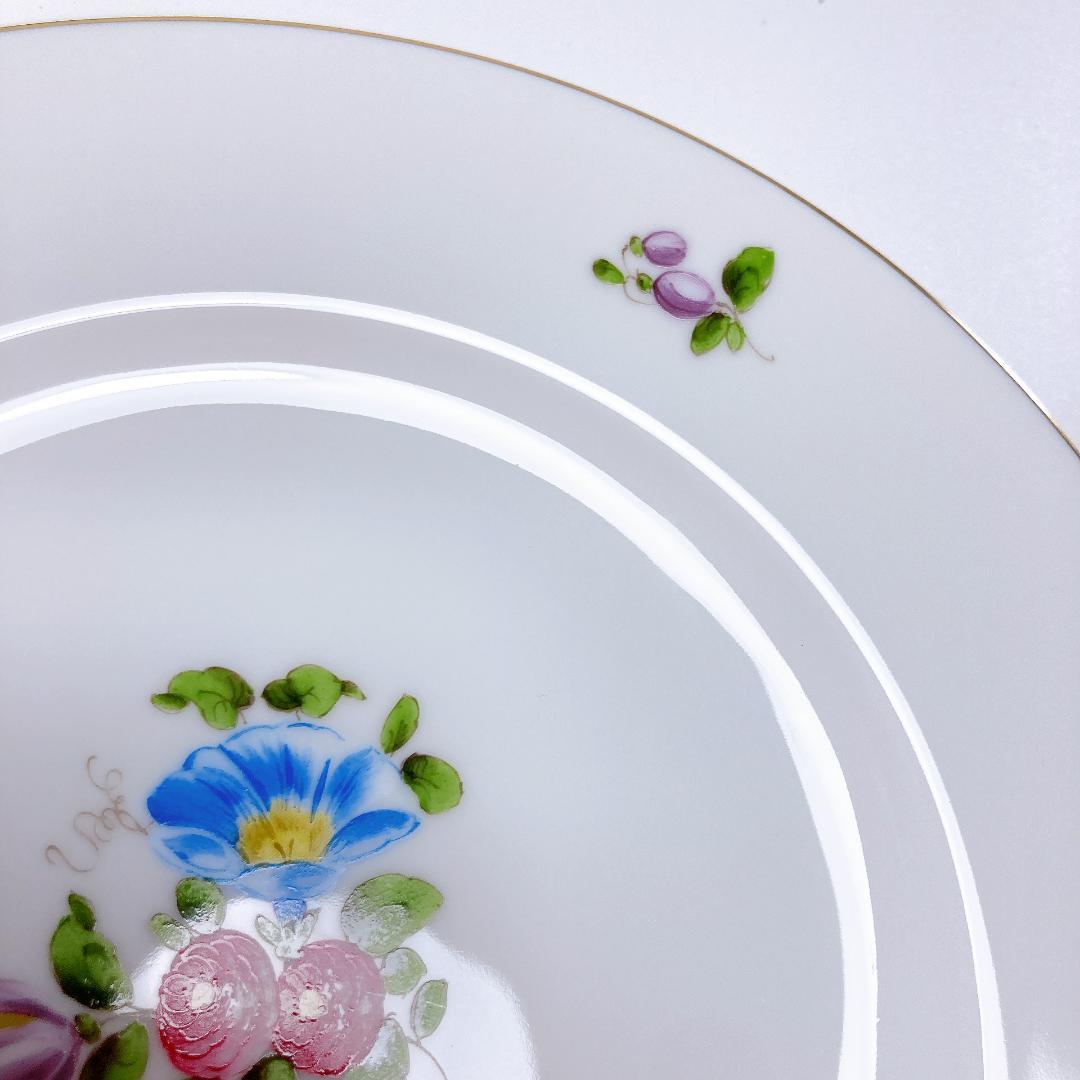 アウガルテン シンプルブーケ プレート 19.5cm 2枚　|3024|