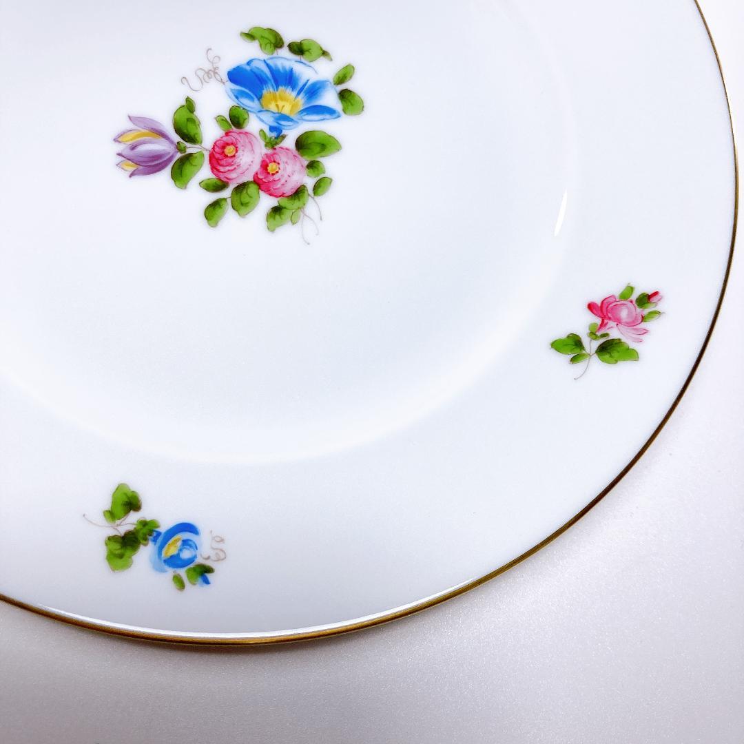 アウガルテン シンプルブーケ プレート 19.5cm 2枚　|3024|