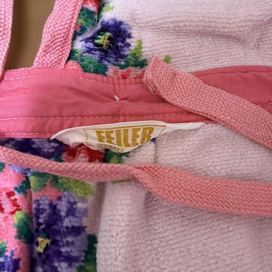 FEILER フェイラー ピンク 花柄 エプロン
