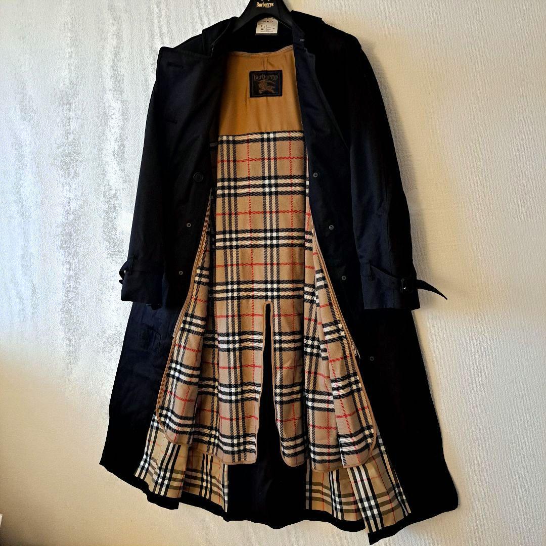 mame 【BURBERRY】トレンチコートブラック ライナー付き 9AR
