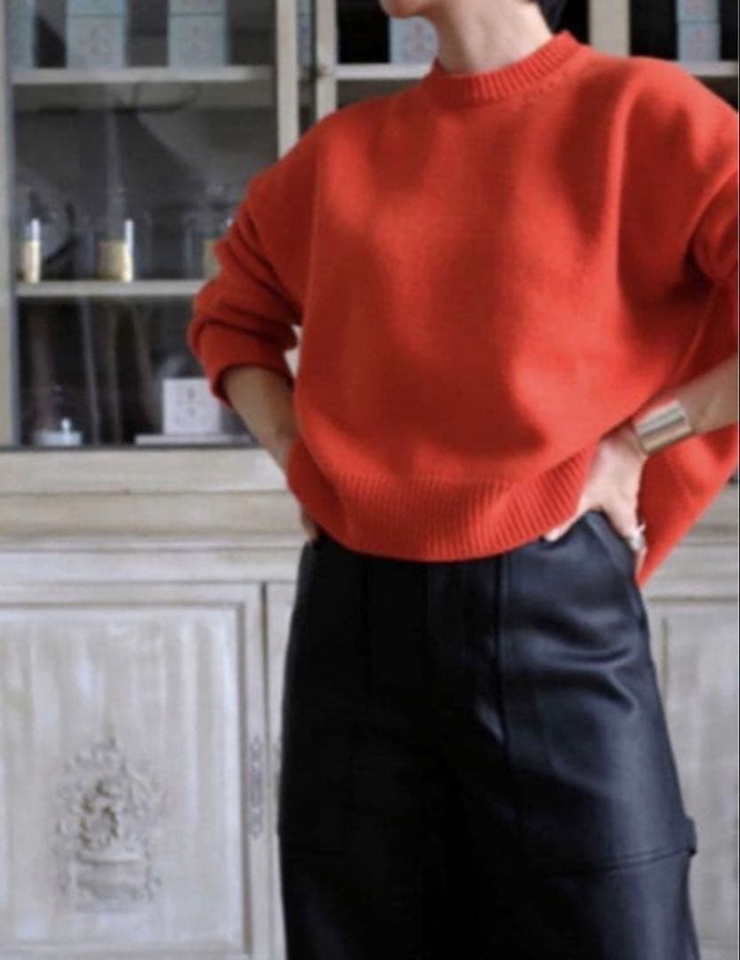 BLAMINK ブラミンク ウールカシミヤ5Gクルーネック ニット