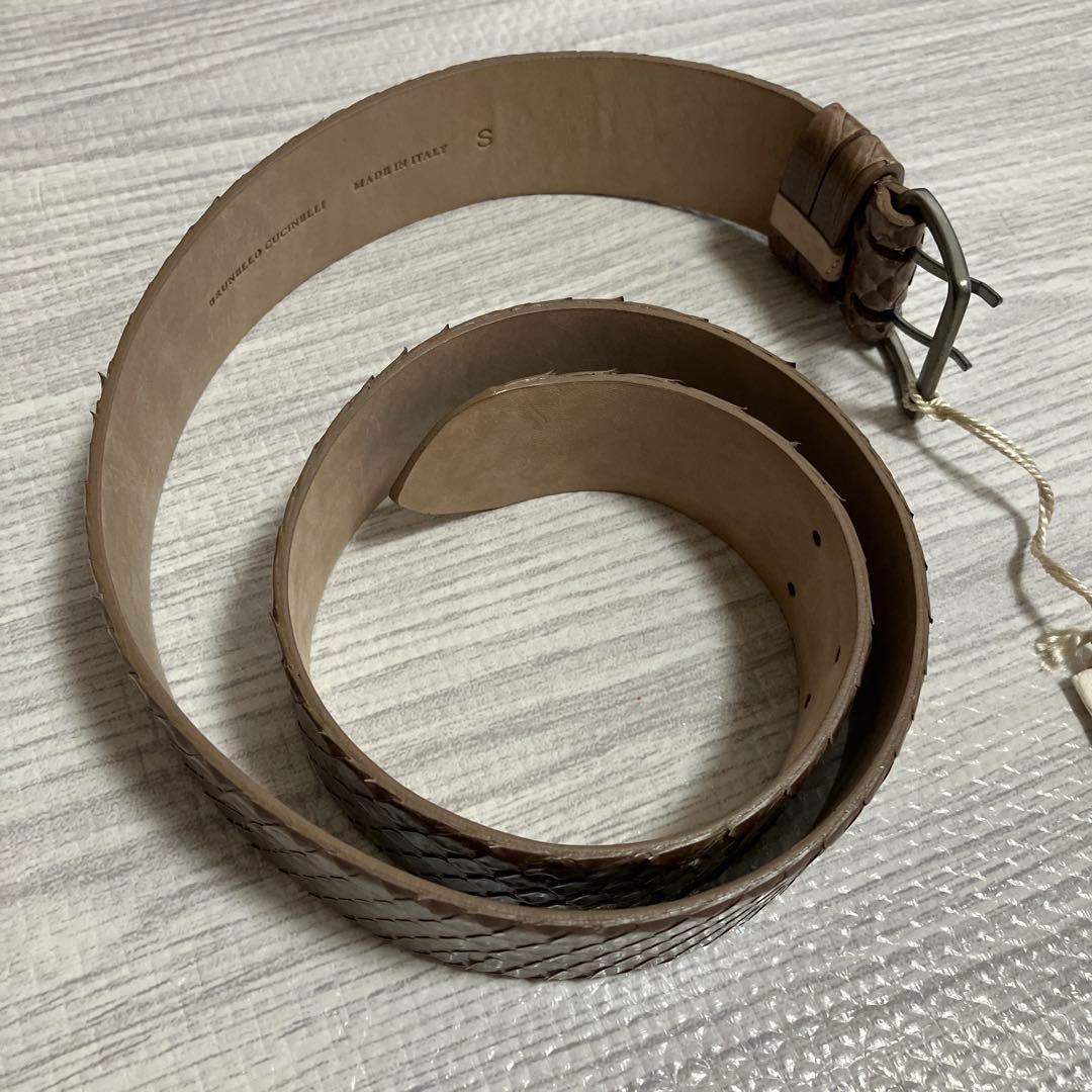 ブルネロクチネリ　ベルト　クロコダイル　ワニ革