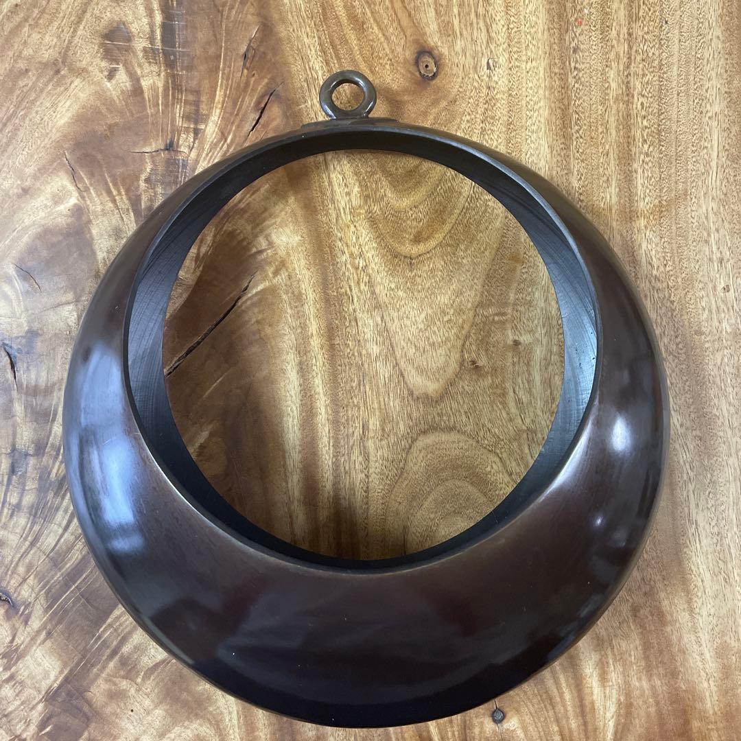 池坊　吊型銅製花器　満月