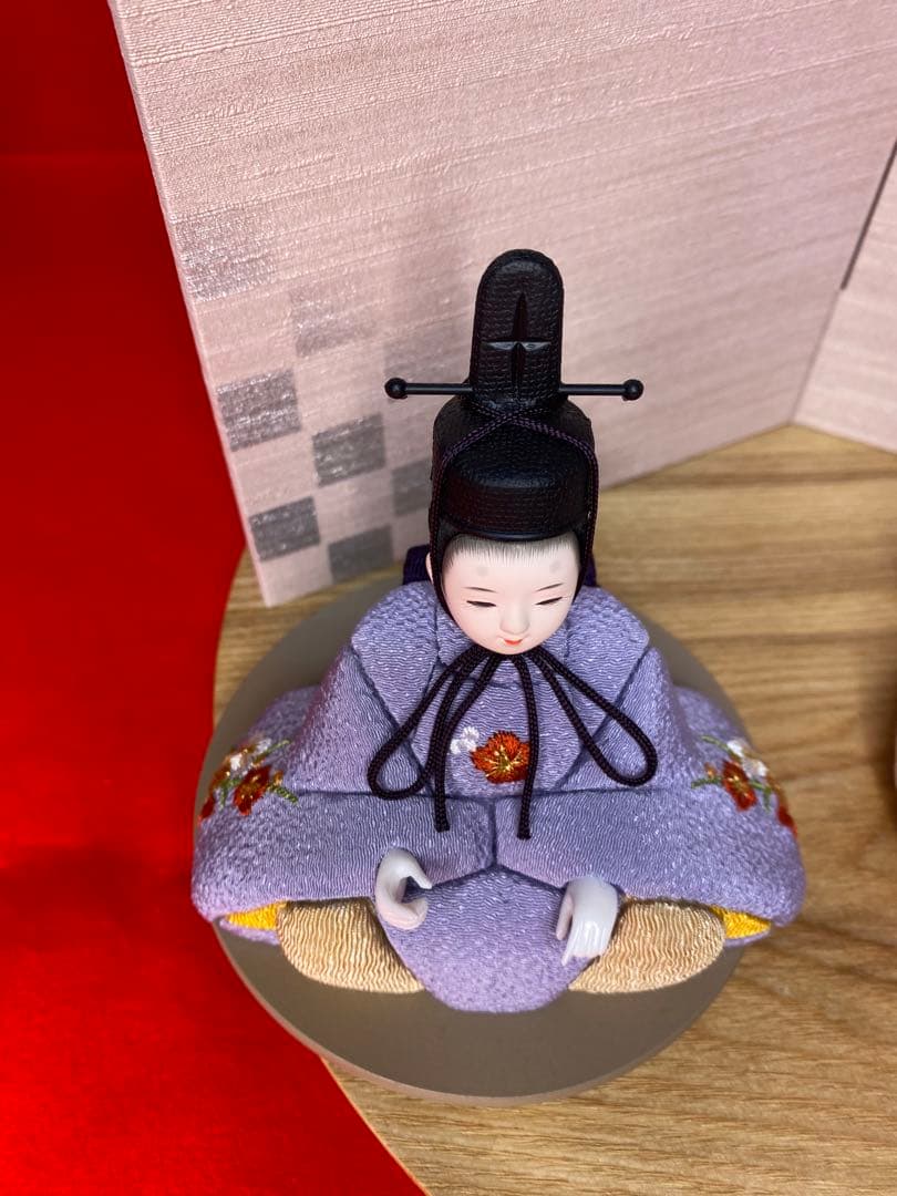 東京久月　木目込人形　ほのか　親王飾り・頭　杉田明十志　原作・木目込　新井久夫