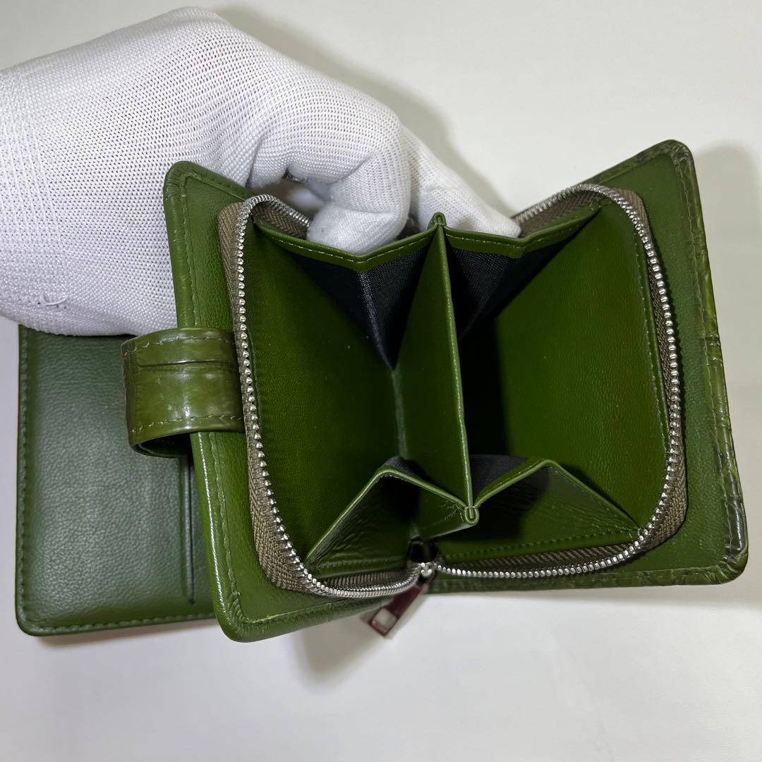 ★限定セール【新品・未使用】クロコダイル 二つ折り財布　シャムワニ