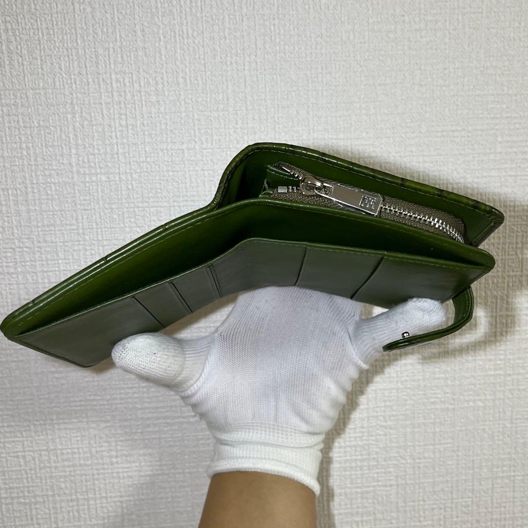 ★限定セール【新品・未使用】クロコダイル 二つ折り財布　シャムワニ