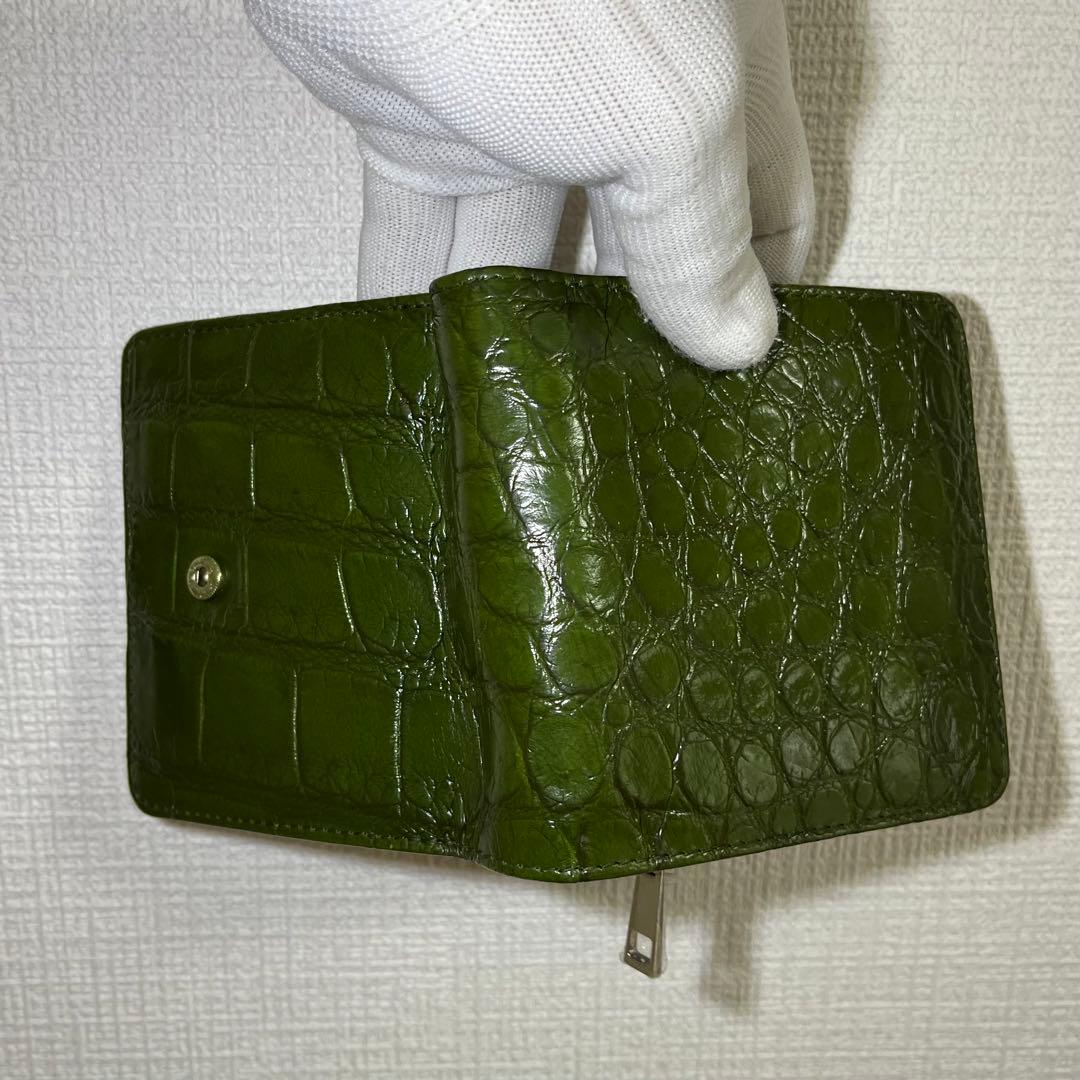 ★限定セール【新品・未使用】クロコダイル 二つ折り財布　シャムワニ