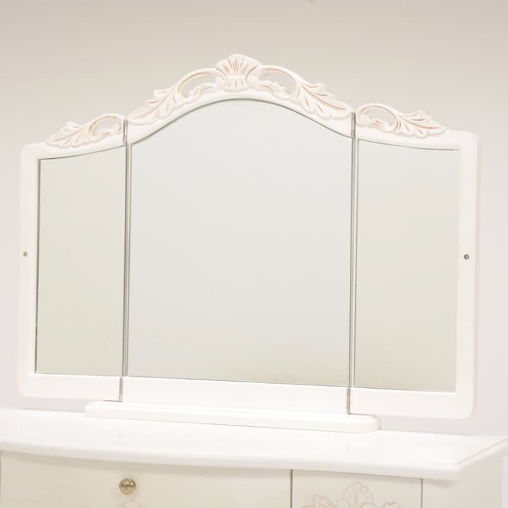 姫系　猫足　エレガントな彫刻のドレッサー＋スツールセット