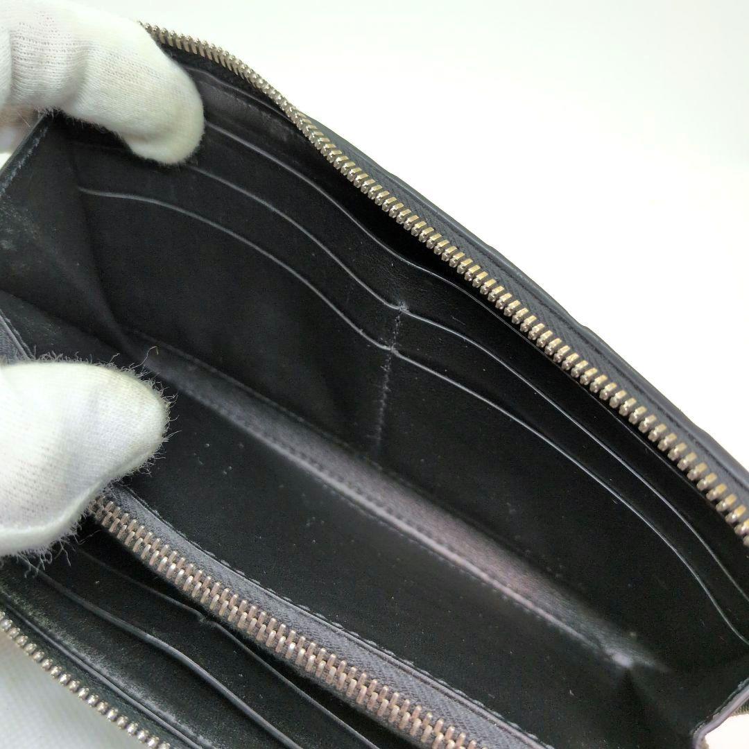 【RFID搭載 近年モデル 美品】ボッテガヴェネタ　イントレチャート　長財布　黒