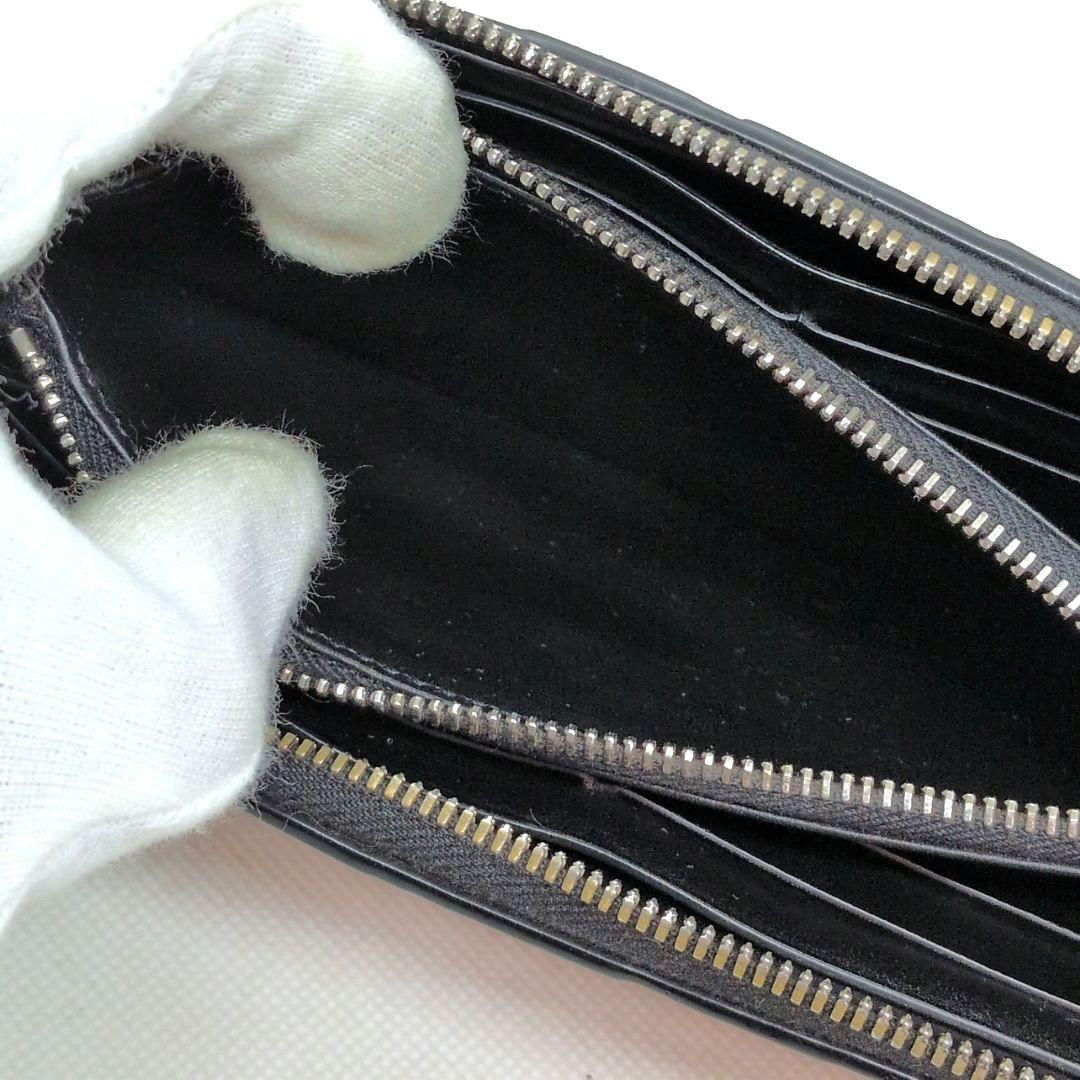 【RFID搭載 近年モデル 美品】ボッテガヴェネタ　イントレチャート　長財布　黒