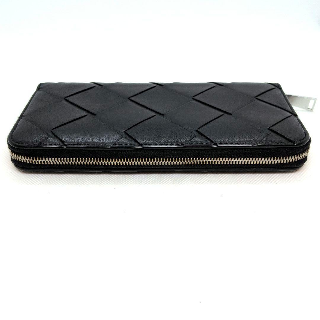 【RFID搭載 近年モデル 美品】ボッテガヴェネタ　イントレチャート　長財布　黒