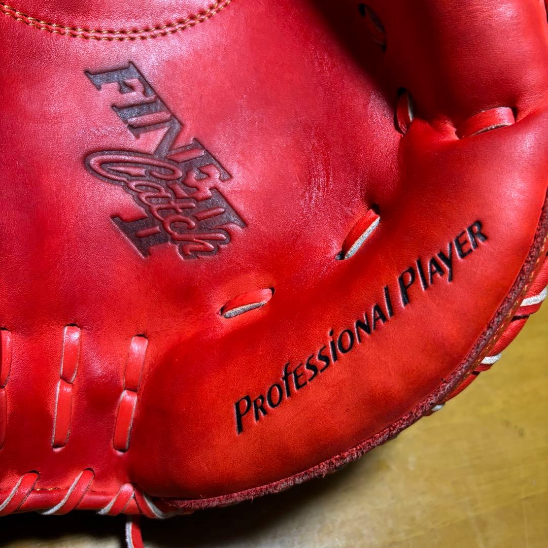 ZETT 軟式 キャッチャーミット 型付け済 美品 レッド