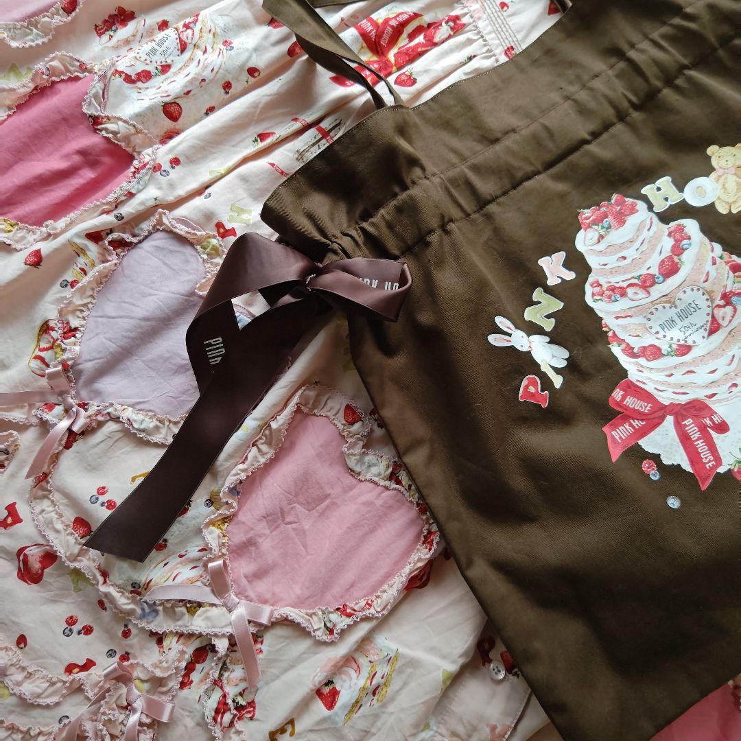 アニバーサリーケーキ柄パッチワークスカートとバッグのセット