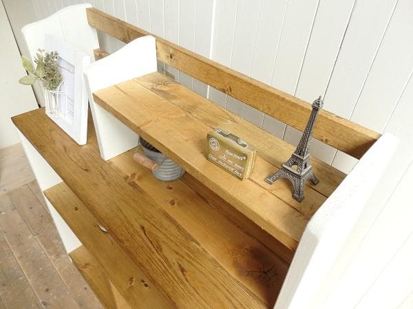 サイズオーダー可！●デザインチェスト●シャビーホワイト天然木無垢材●受注製作