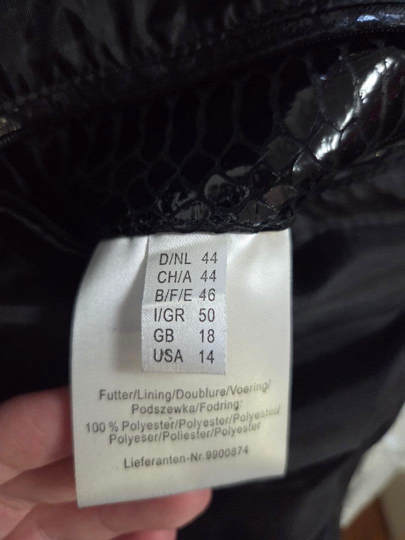 ​【極希少】スネーク型押し パイソン調 レザージャケット ブラック