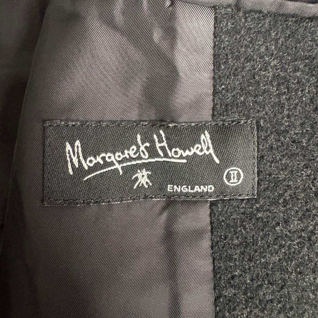 美品✨ マーガレットハウエル ステンカラーウールカシミヤロングコート 黒 II