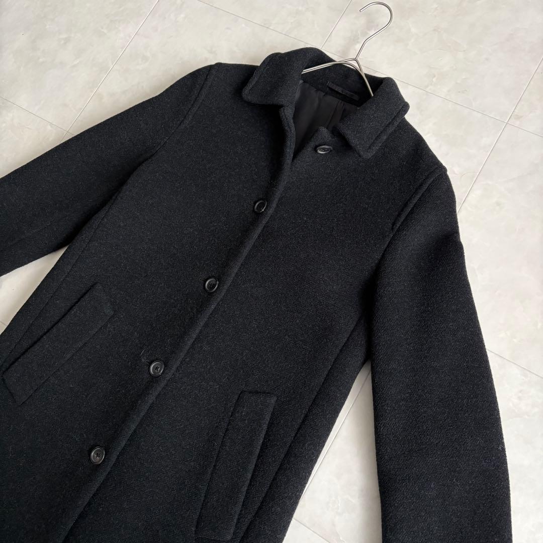 美品✨ マーガレットハウエル ステンカラーウールカシミヤロングコート 黒 II