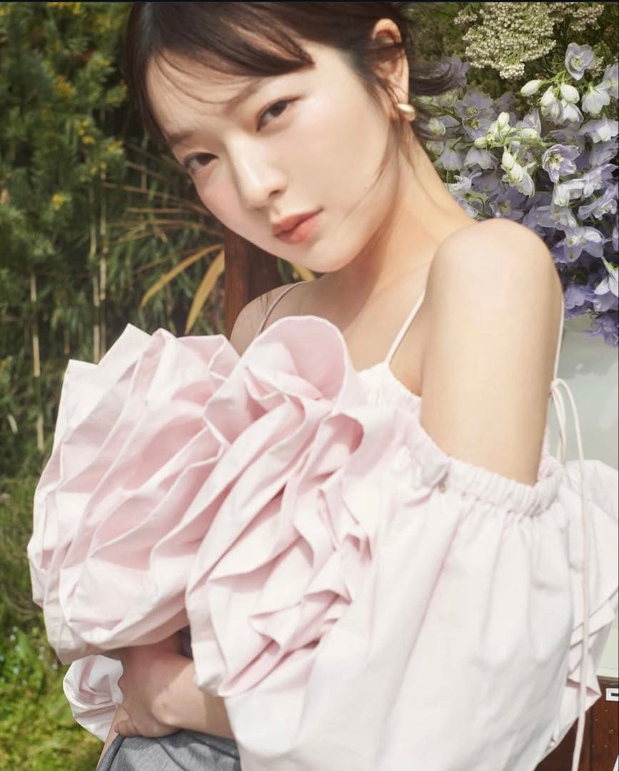 値下げ可能Andequal ボリュームオフショルダーブラウス ピンク