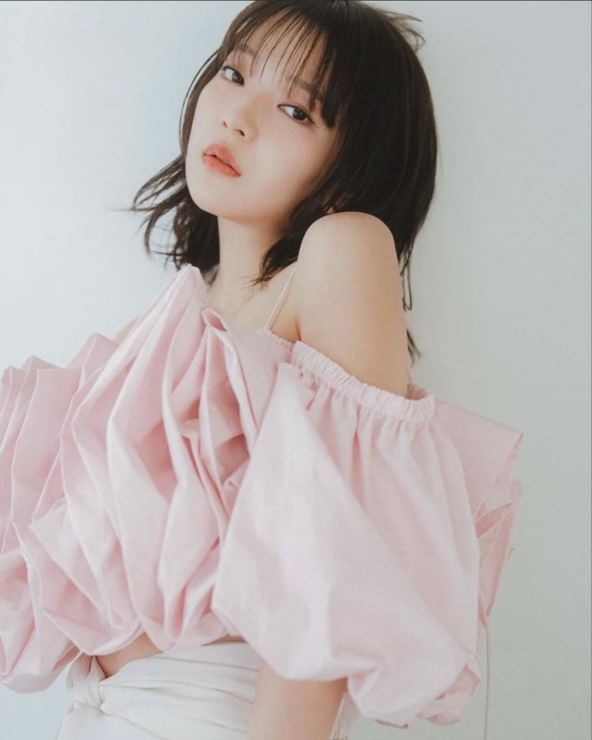 値下げ可能Andequal ボリュームオフショルダーブラウス ピンク