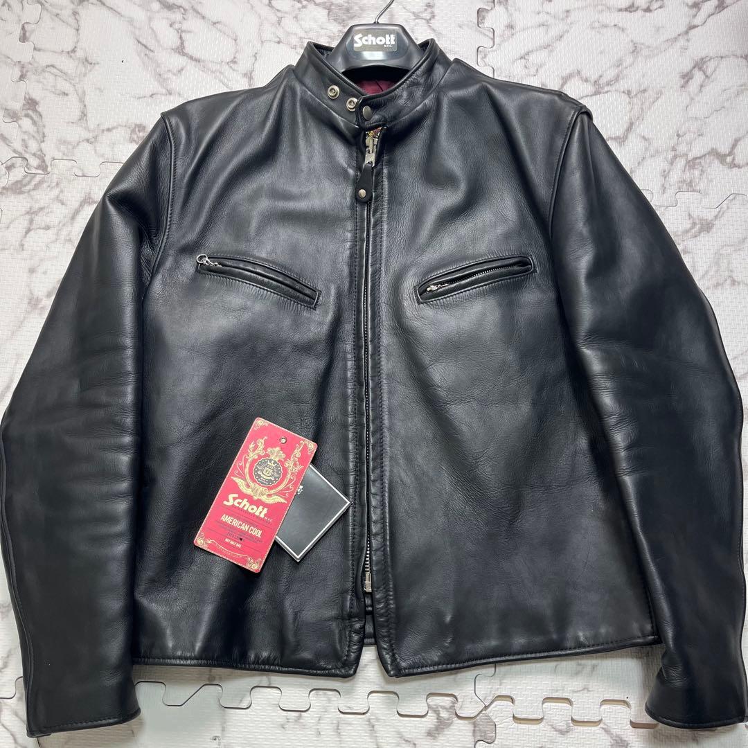 極美品✨【米国製】schott ライダースジャケット　641xx 44 黒