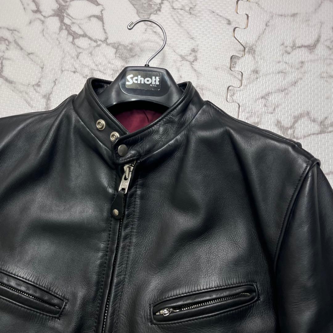 極美品✨【米国製】schott ライダースジャケット　641xx 44 黒