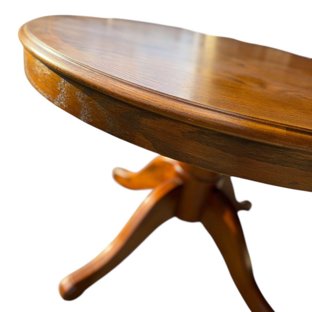 HR847 三越ブルージュ　拡張テーブル　ダイニングテーブル　丸　円　楕円