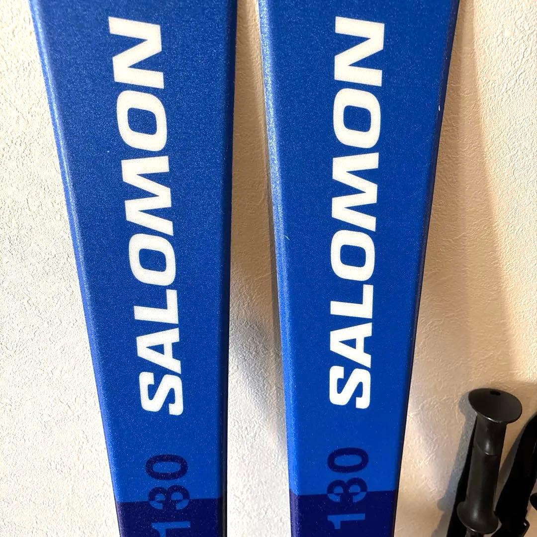 ワックス済サロモンスキー板130cm Atomicポール90cmケースセット