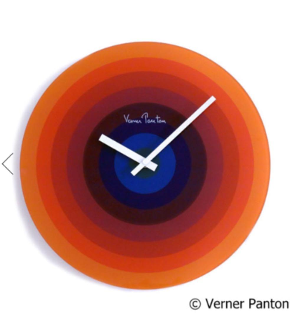 【ヴェルナー・パントン】壁掛け時計／ガラス製　※ 新品・箱入り