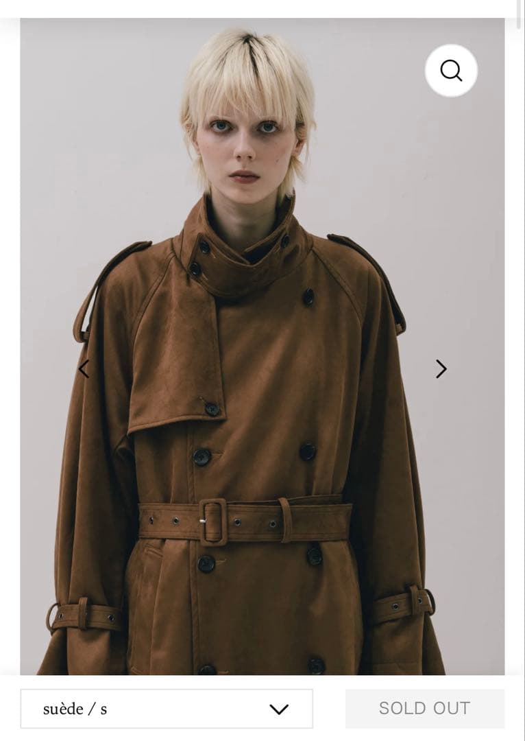 The toe Kensington Trench Coat スウェード