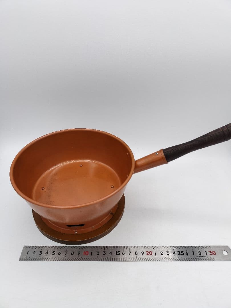 c872 台付十能火起こしセット ステンレス 茶道具 古物