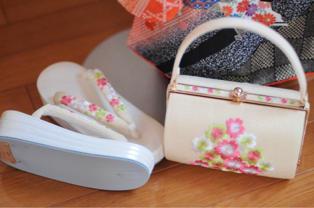 七五三 フルセット 正絹 5歳 7歳 作り帯 袋帯 ジュニア 黒 アンティーク