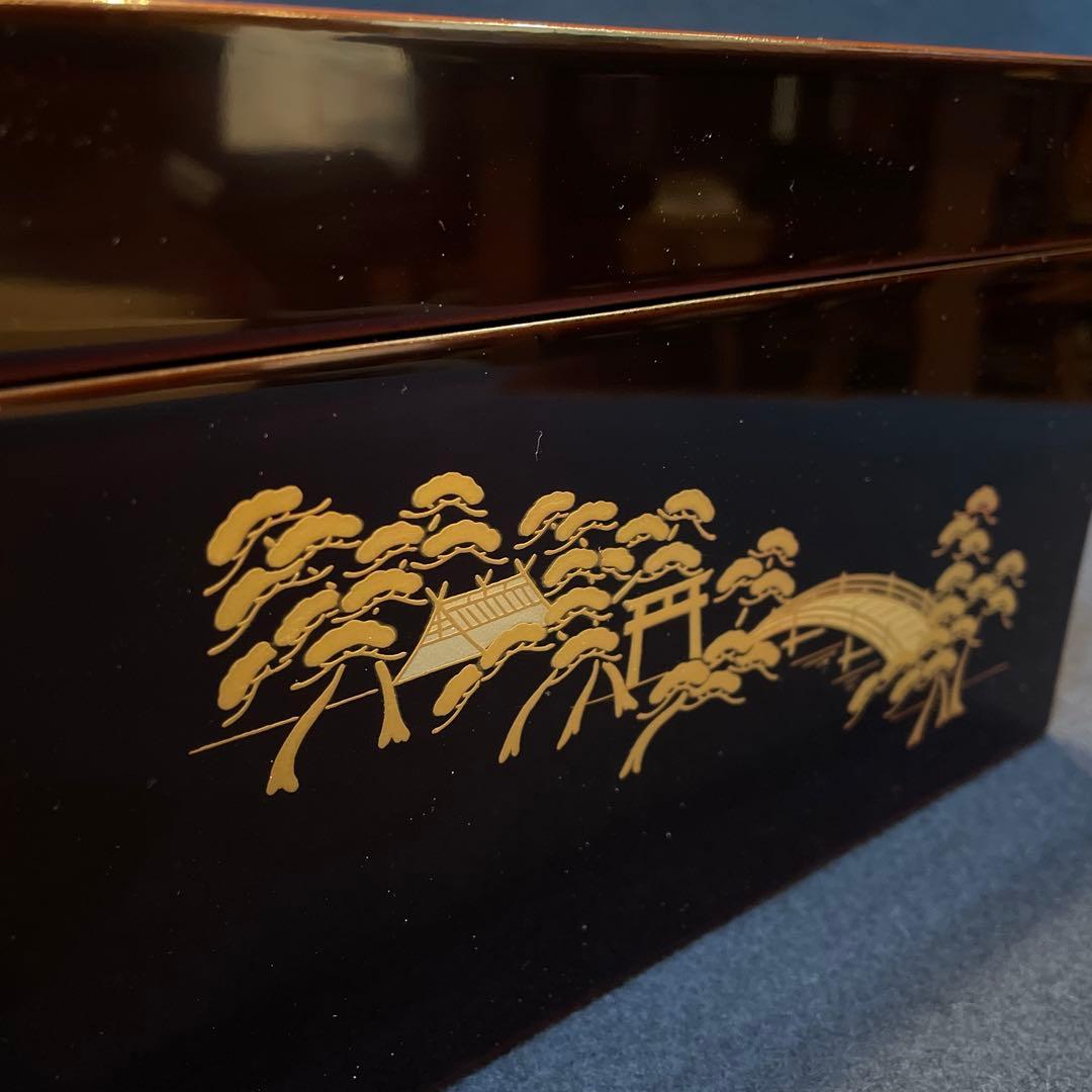 「茶箱」『溜塗の住吉蒔絵 利休茶箱』です。共箱※美品　茶道具