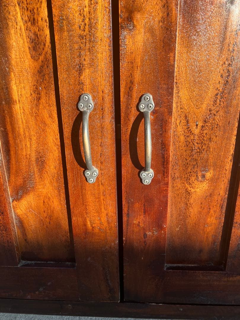 アンティーク調 コロニアル ハイキャビネット マホガニー 75cm幅