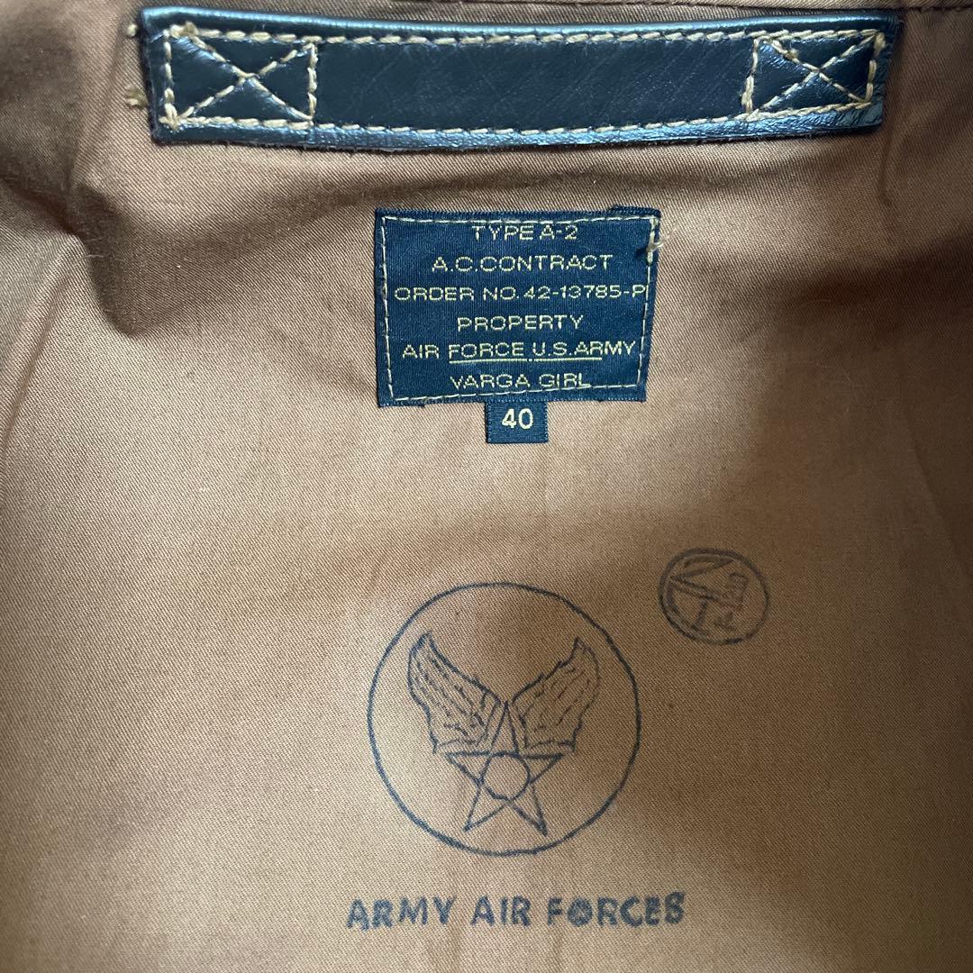 VARGA GIRL A2 馬革 フライトジャケット レザージャケット レア