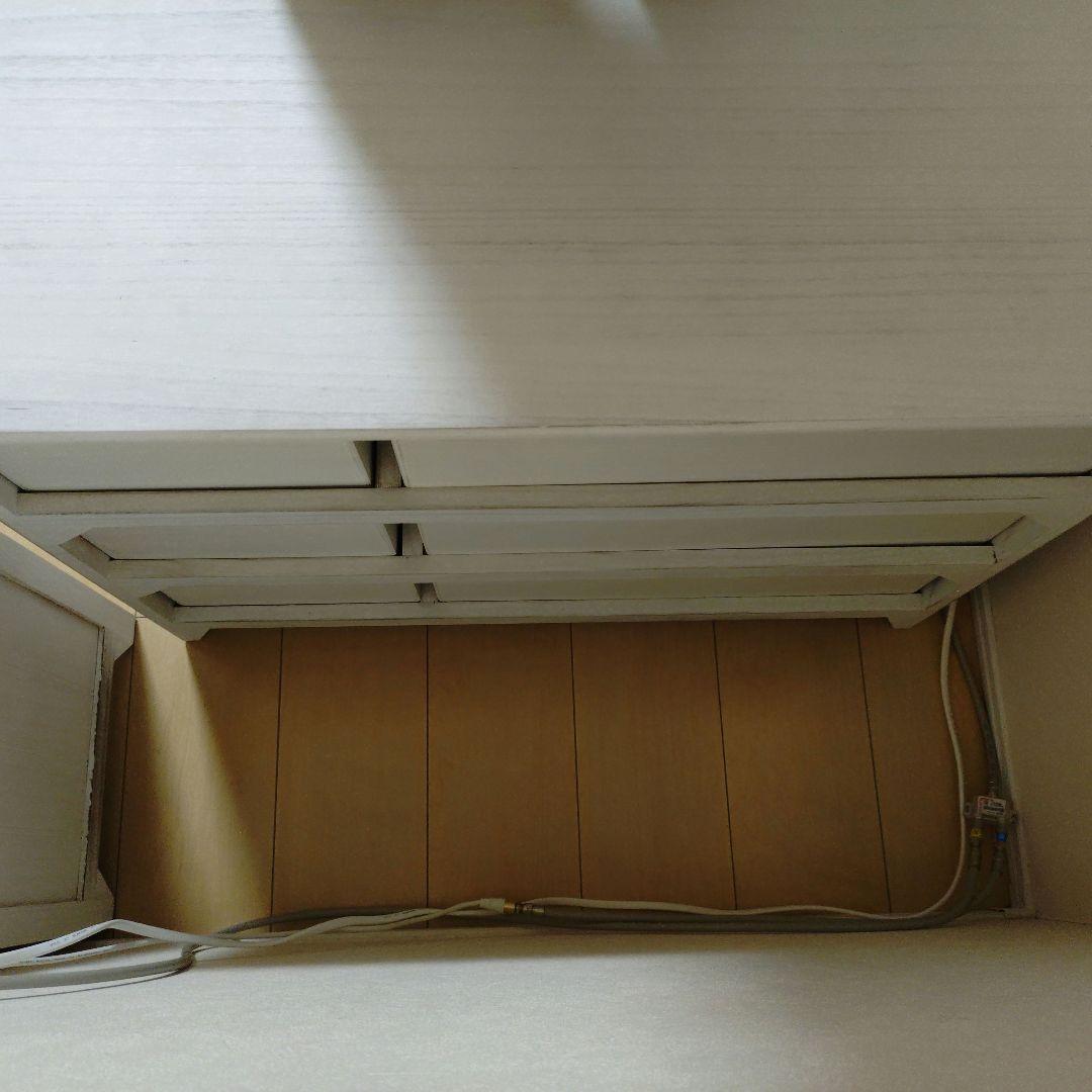 ホワイト木製ローチェスト 6引き出し