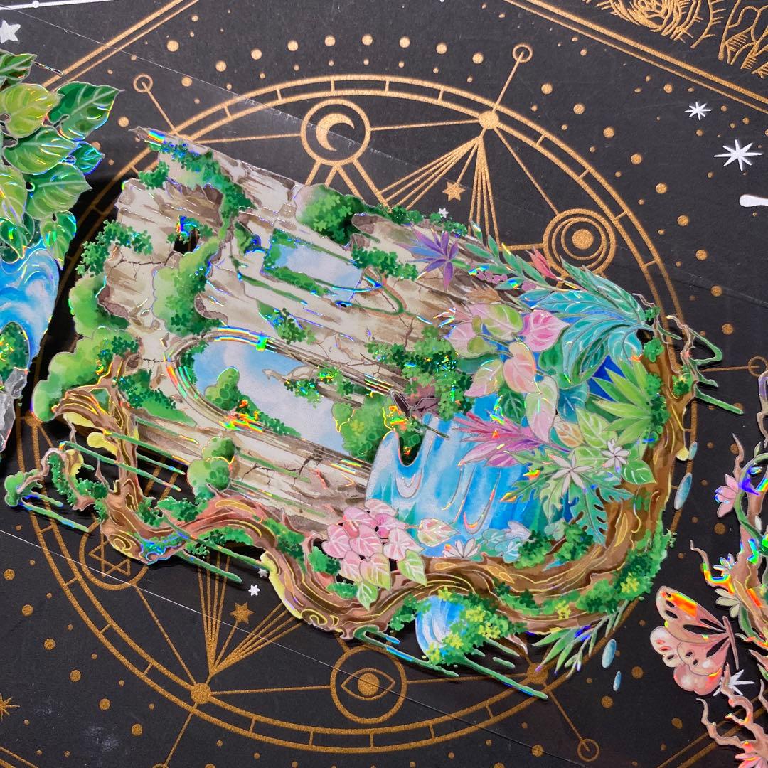 【9264】海外　マステ　中古巻　貝殻光マスキングテープ　背景装飾系