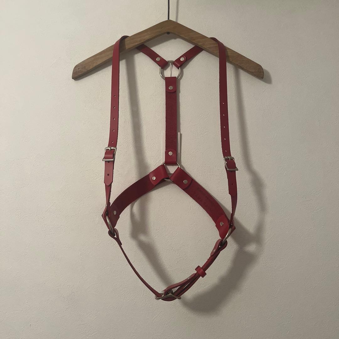 ZANA BAYNE 赤　ザナベインレザー ハーネス　Mサイズ　コムデギャルソン