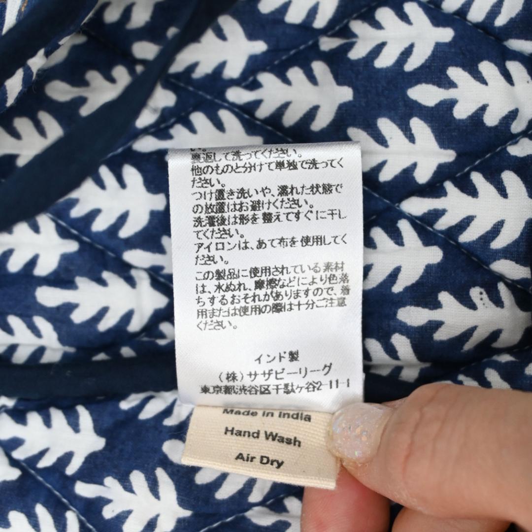 □ 44695★定価3.9万 エスゼットブロックプリント キルティングベスト