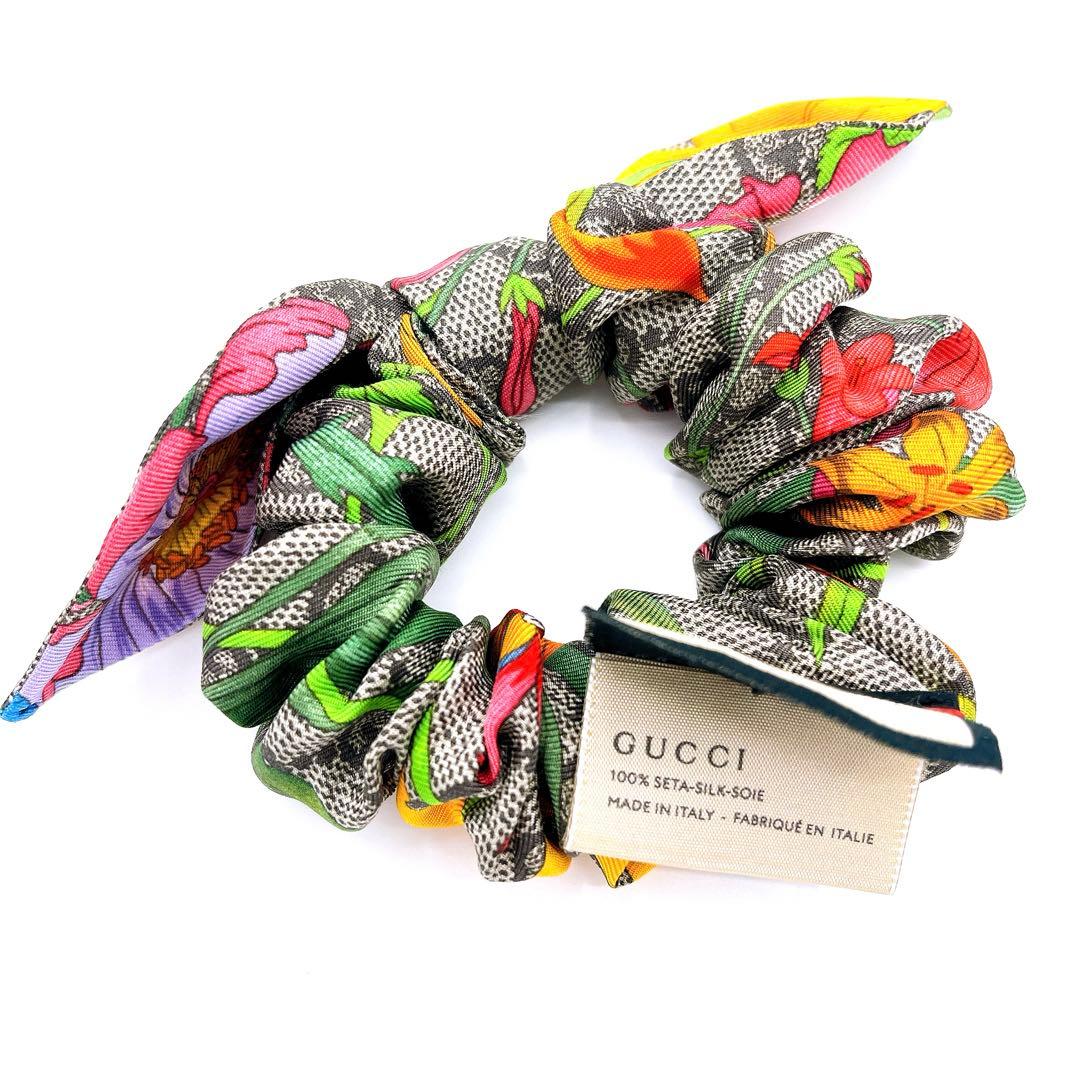 グッチGUCCI シルク GG シュシュ 2点セット　ペアアクセサリー　ブランド