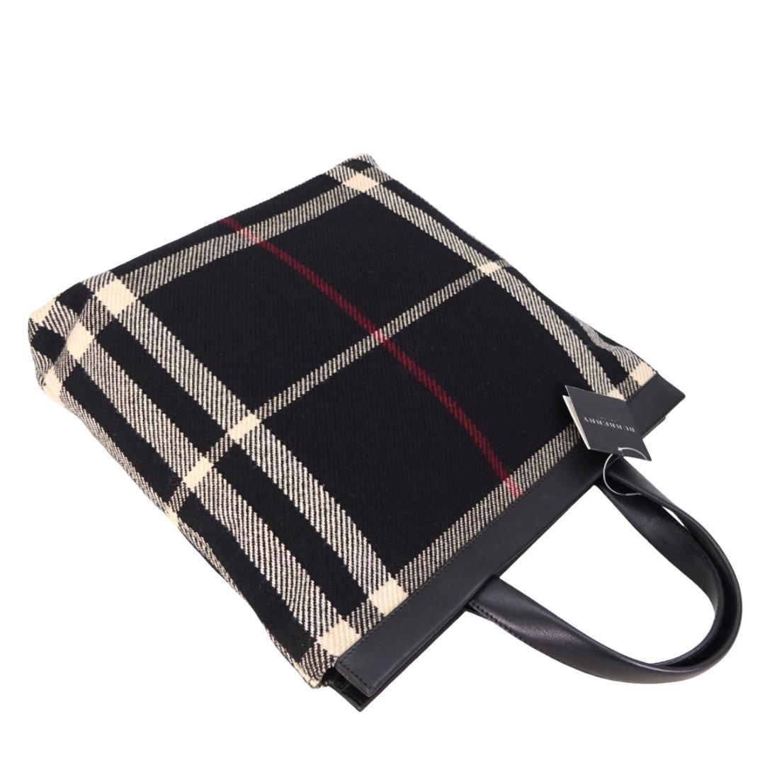 本物 未使用 ■バーバリー■ノバチェック ブラック トートバッグ ハンドバッグ