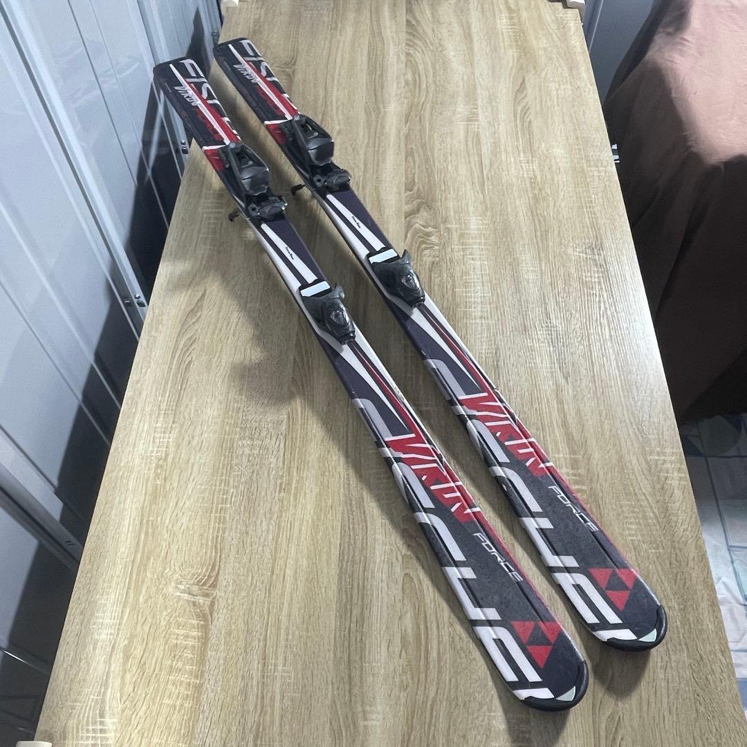 FISCHER150cm ROSSIGNOL24.5cmストック付きスキーセット
