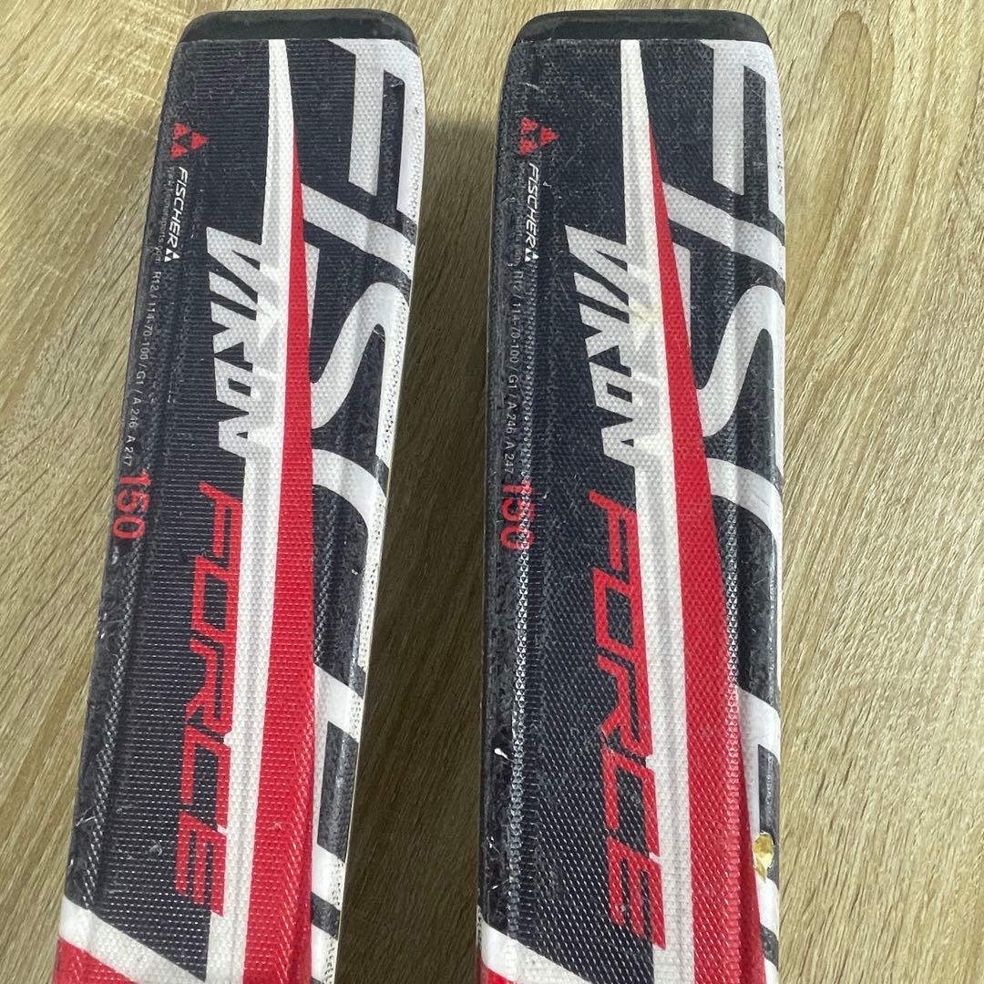 FISCHER150cm ROSSIGNOL24.5cmストック付きスキーセット