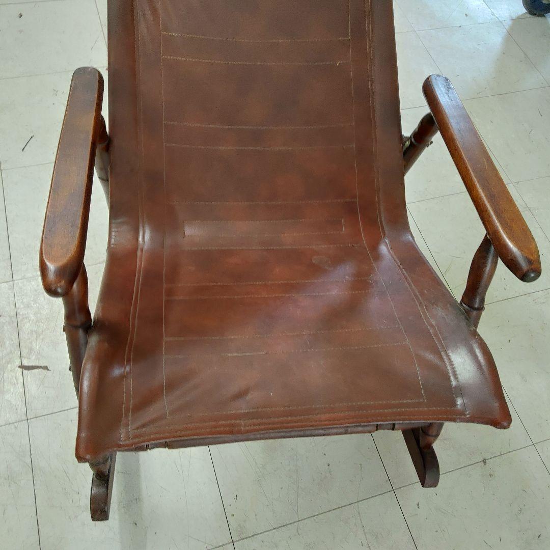 vintage ロッキングチェアー leather シート