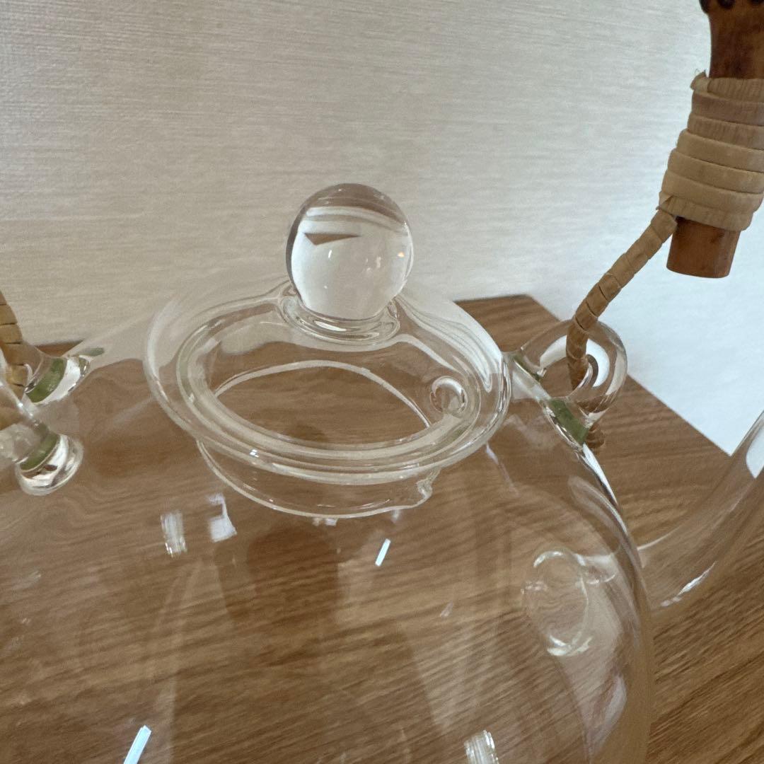 日の出化学製作所 ガラスポット Mサイズ ボール ポット バンブー ハンドル