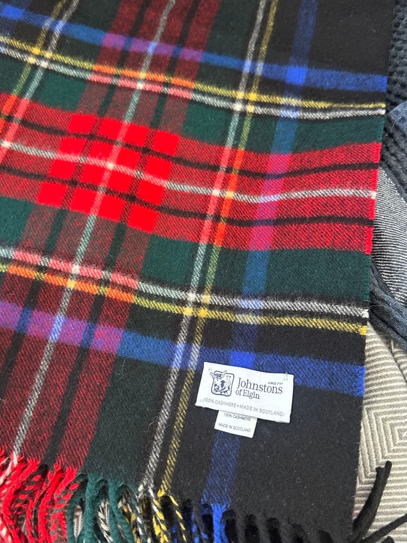 ジョンストンズ カシミヤ 大判 ストールJOHNSTONS OF ELGIN
