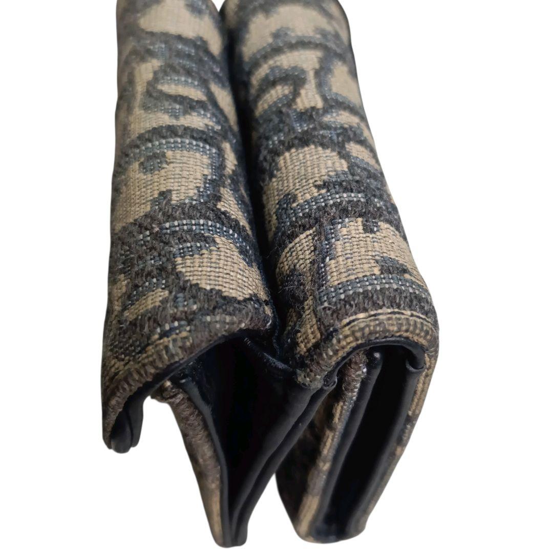 ✨Christian Dior トロッター ジャガードキャンバス レザー 折財布