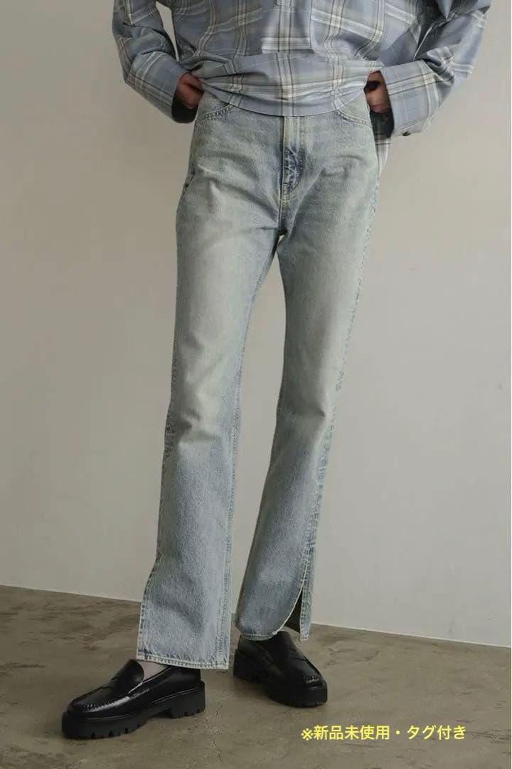 新品未使用 CLANE SLIT HEM DENIM PANTS サイズ2