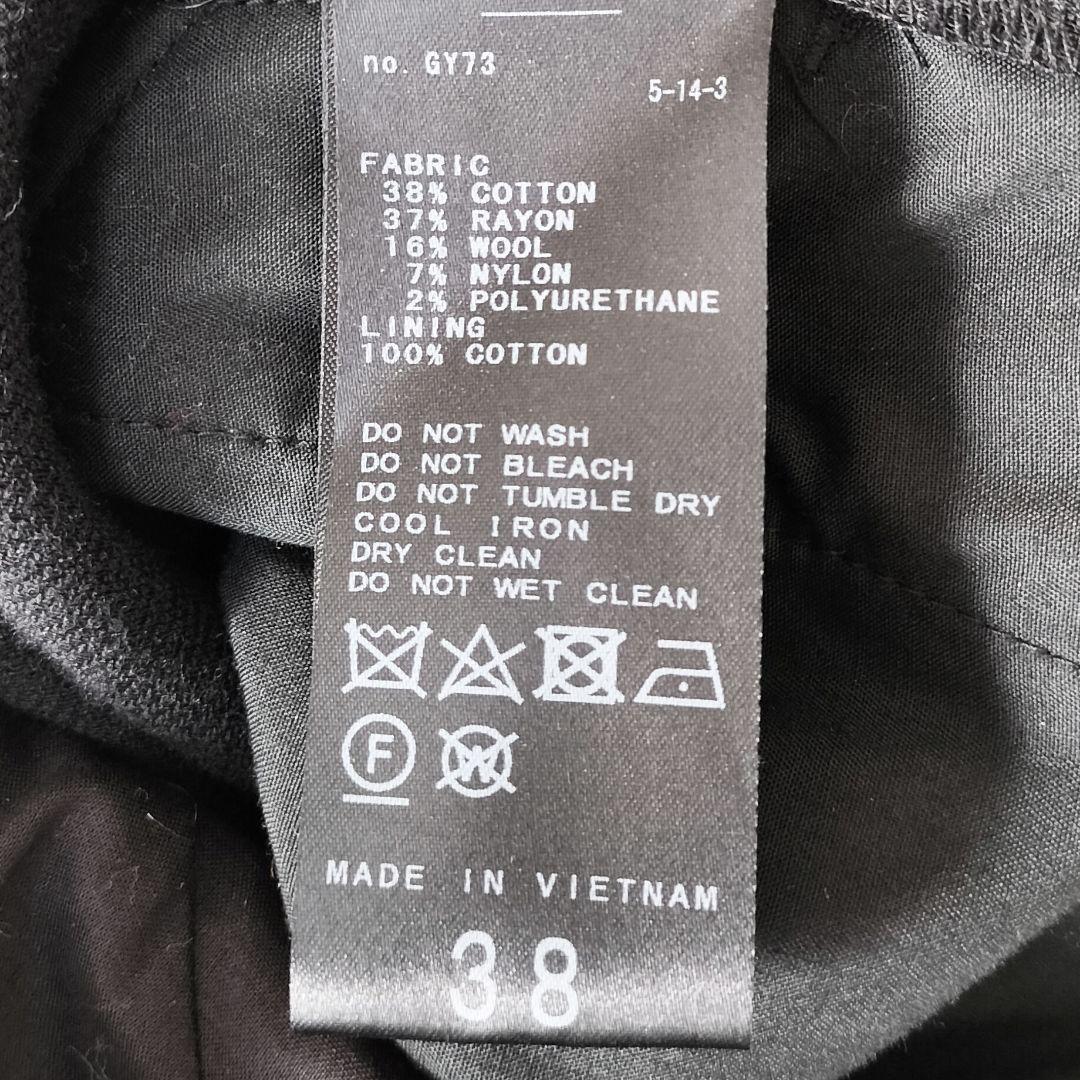 IENA 二重織 ツイルオールインワン 黒 38