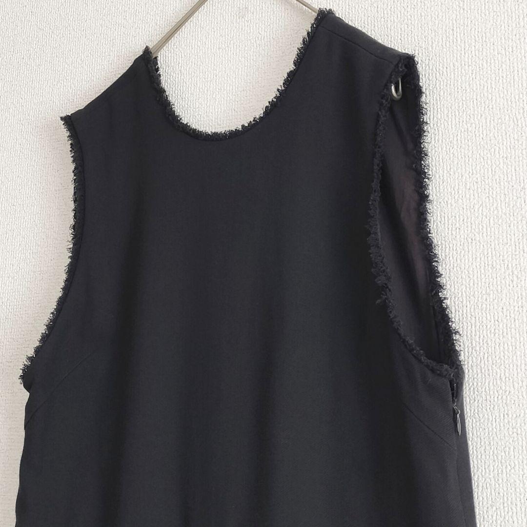 IENA 二重織 ツイルオールインワン 黒 38