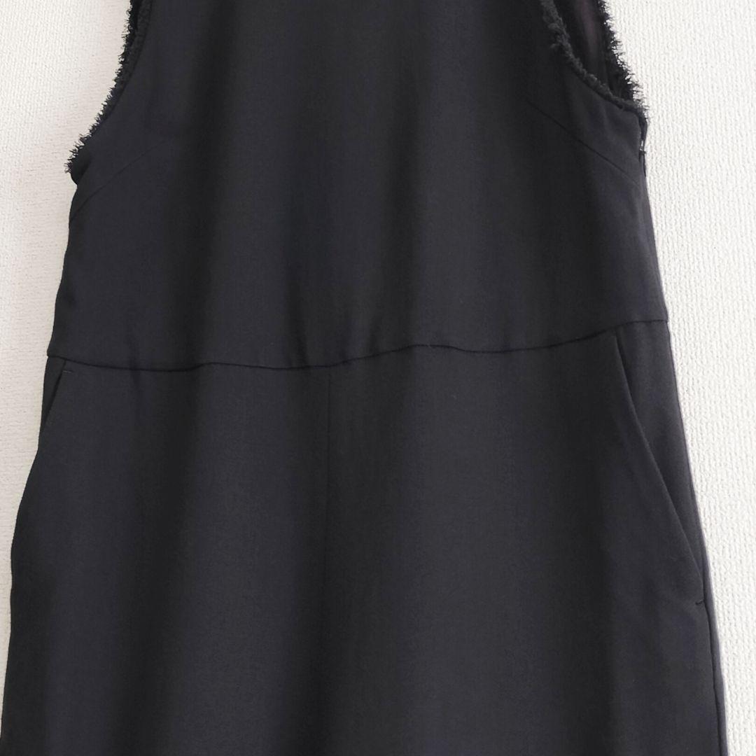 IENA 二重織 ツイルオールインワン 黒 38